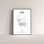 Front View of Vertical Frame Poster Mockup