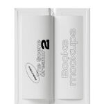 Front View of Vertical Open Book Mockup