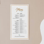 Front View of Vertical Paper Menu Mockup