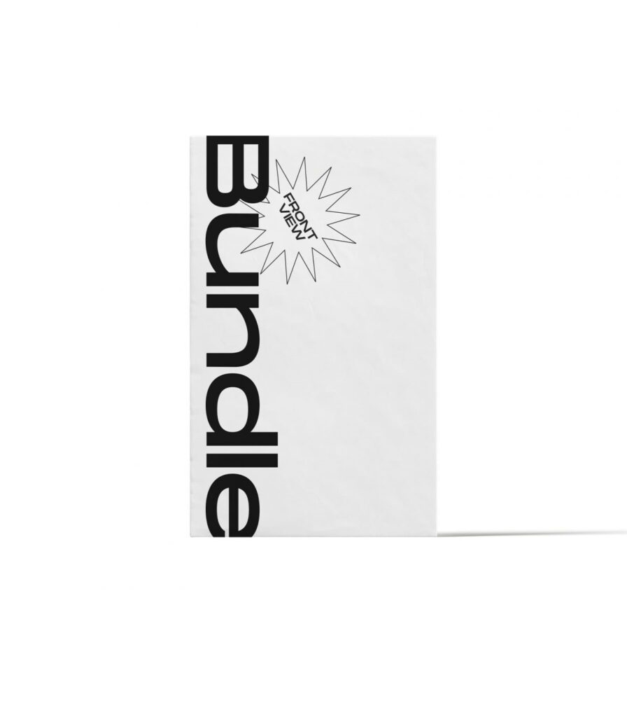 Front View of Vertical Paper Mockup
