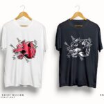 Front View of Wolf T-Shirt Mockup