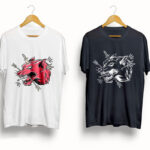 Front View of Wolf T-Shirt Mockup