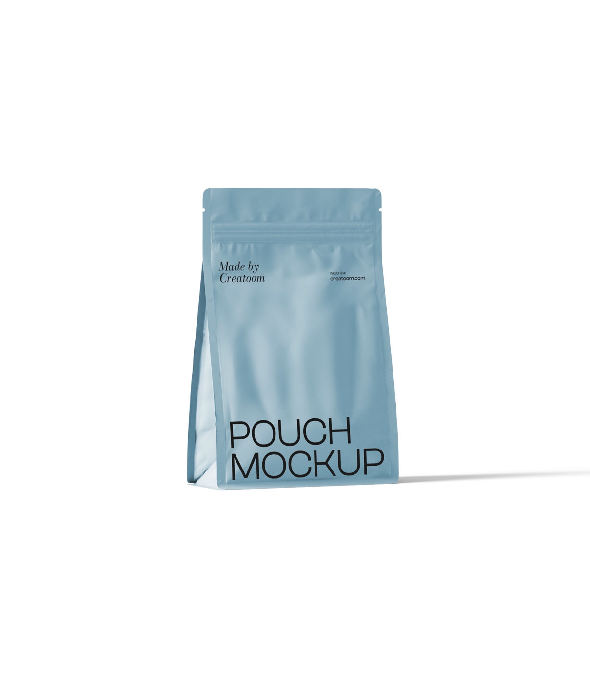 Front View of Zipper Pouch Mockup FREE PSD