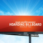 Front View Outdoor Billboard Mockup