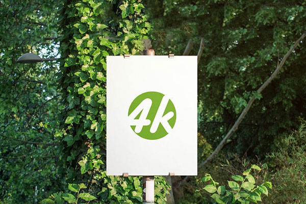 Front View Outdoor Sign Mockup