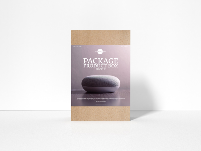 Front View Package Box Mockup