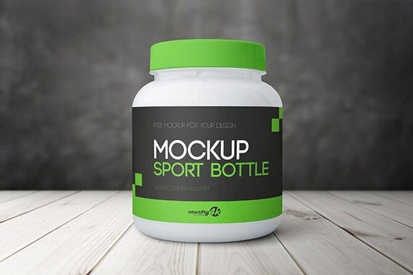 Front View Plastic Bottle Mockup