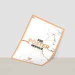 Front View Poster Mockup Leaning Against the Wall
