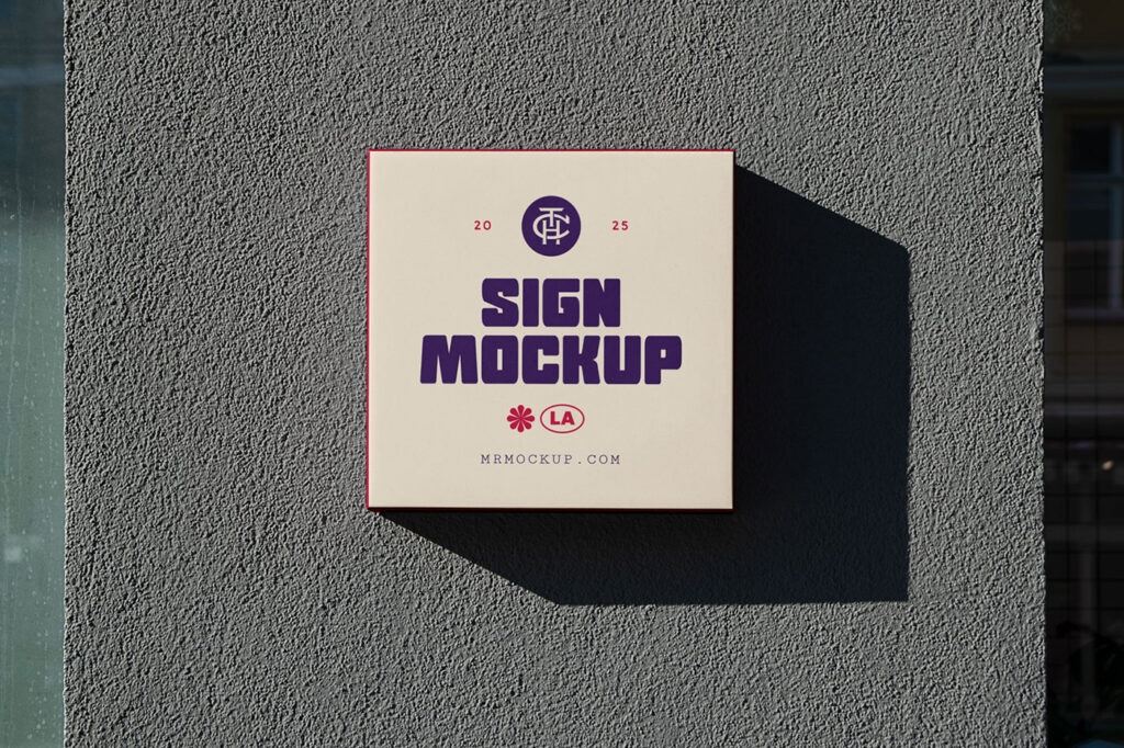 Front View Street Sign Mockup