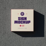 Front View Street Sign Mockup
