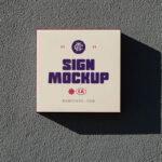 Front View Street Sign Mockup