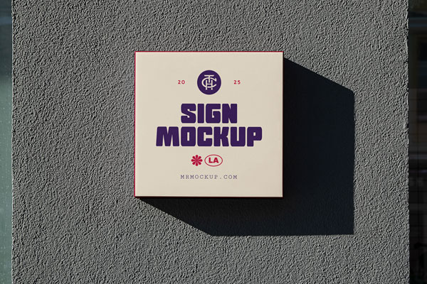 Front View Street Sign Mockup