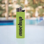 Front View of Plastic Lighter Mockup