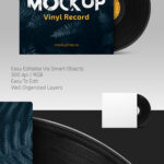 Front View Vinyl Record Cover Art Mockup