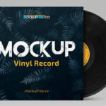 Front View Vinyl Record Cover Art Mockup