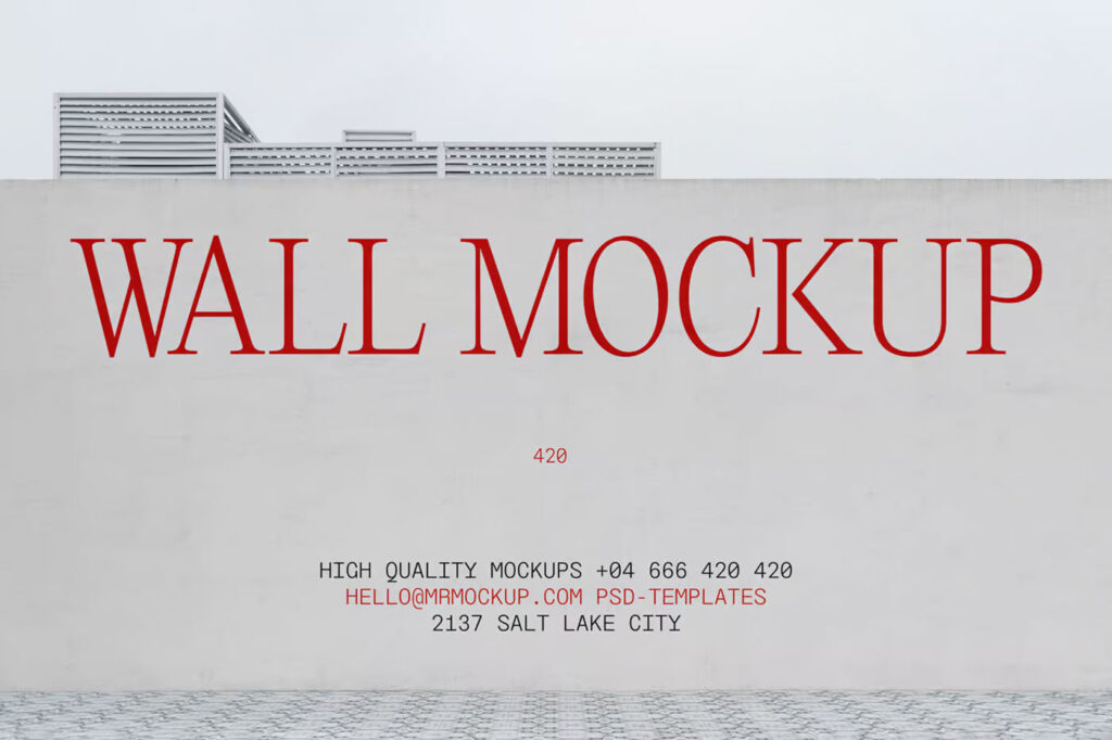 Front View Wall Mockup