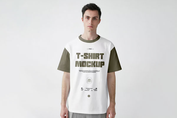Front View White T-Shirt Mockup