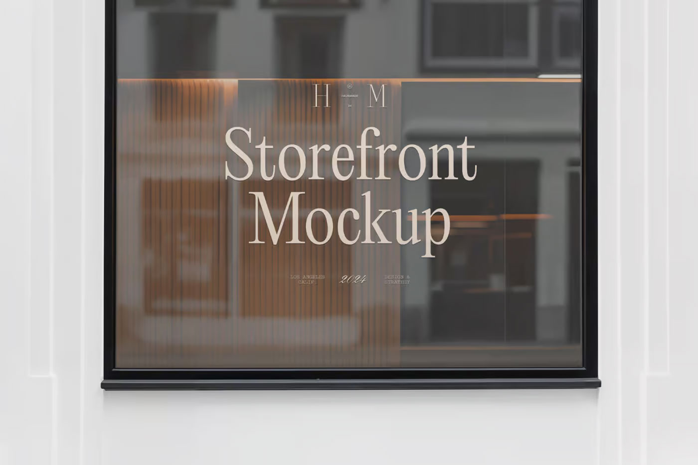 Free Front View Window Mockup PSD Template