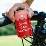 Front Vision of Aluminum Can Mockup