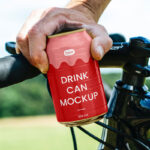 Front Vision of Aluminum Can Mockup