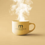 Front Vision of Animated Coffee Cup Mockup