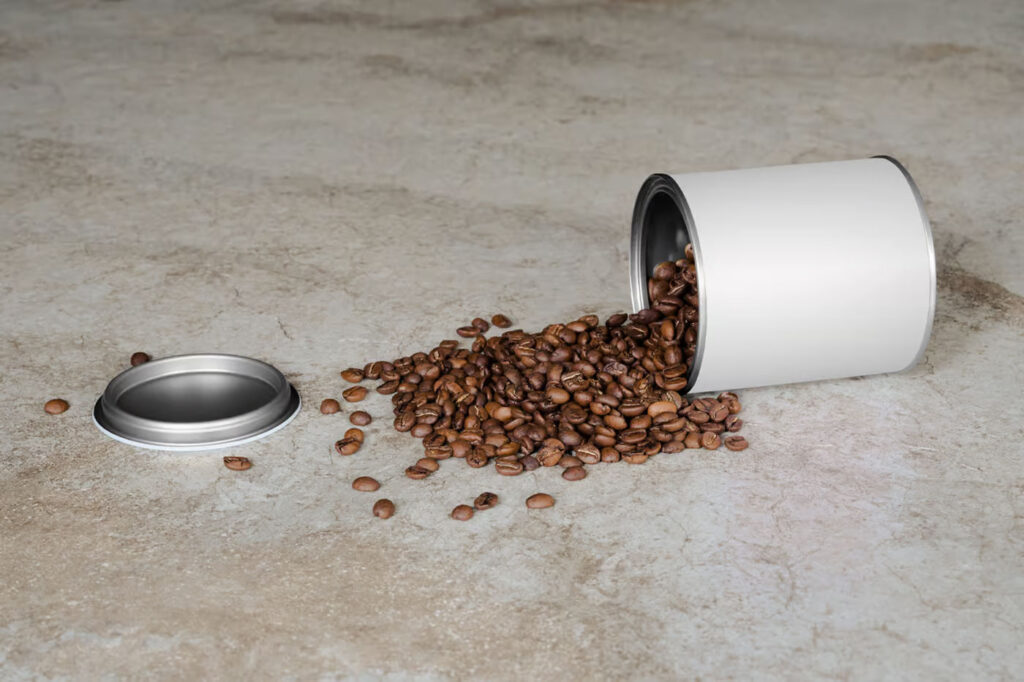 Front Vision of Coffee Can Mockup