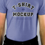 Front Vision of T-Shirt Mockup on Men