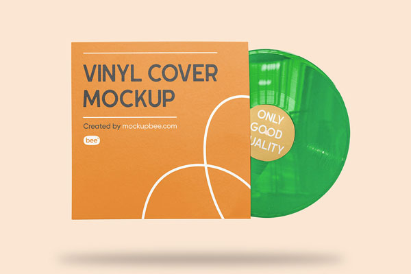 Front Vision of Vinyl Cover Mockup