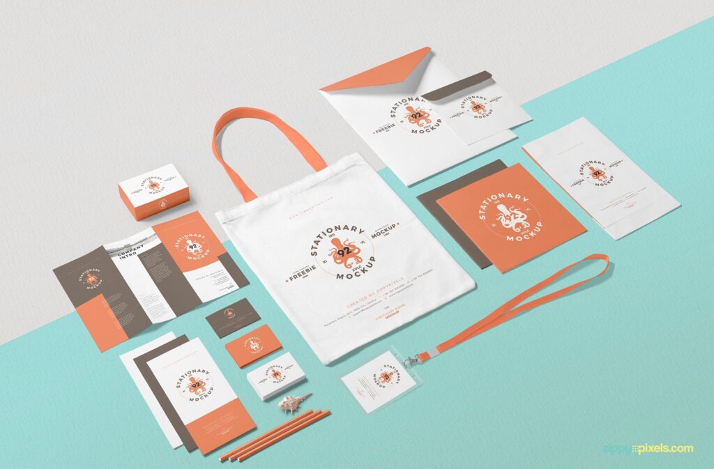 Full Business Stationery Mockup