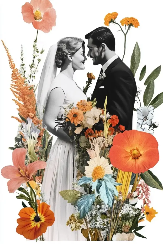Funky Wedding Collage Poster
