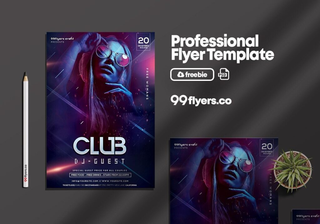 Futuristic Club Event Flyer Template