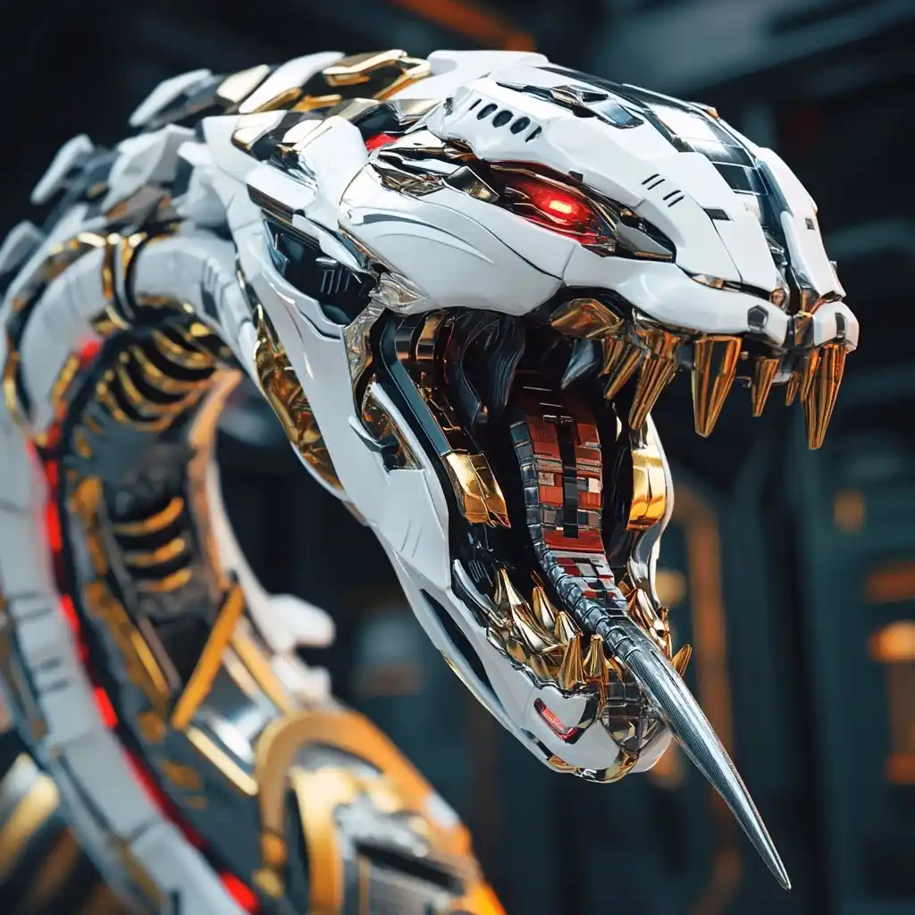 Futuristic Mecha Snake Roar