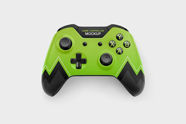 Game Controller Mockup in Facing View