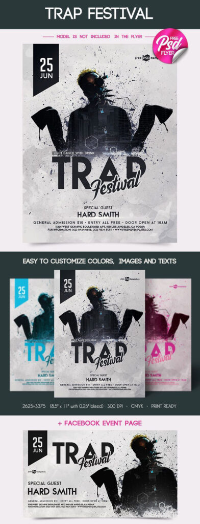 Gang Hip Hop Trap Festival Flyer Template