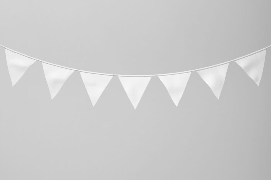 Garland Flag Mockup
