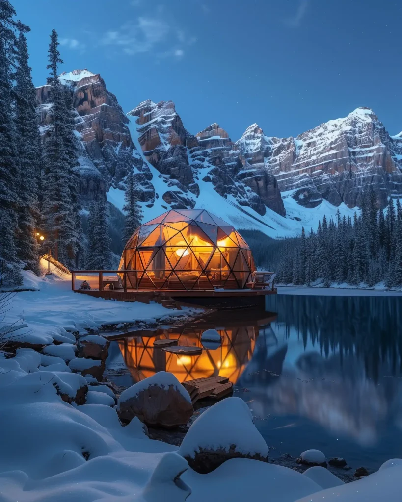 Geodesic Dome Northern Lights