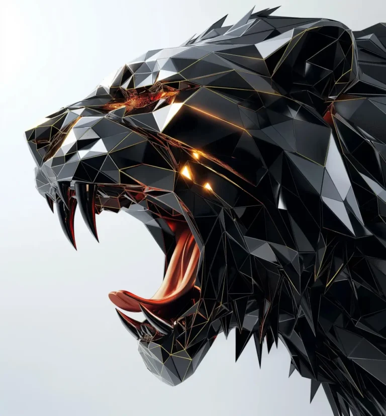 Geometric Lion Roar ai prompt preview