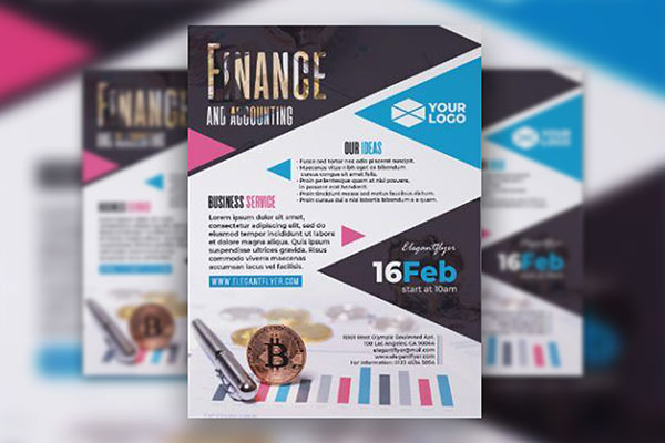 Geometric, Modern Business, Finance and Accounting Flyer Template