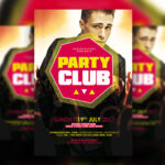 Geometric Modern Club Party Poster, Flyer, and Facebook Templates