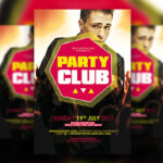 Geometric Modern Club Party Poster, Flyer, and Facebook Templates