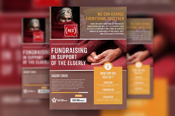 Geometric, Modern Fundraising Charity Event Flyer Template