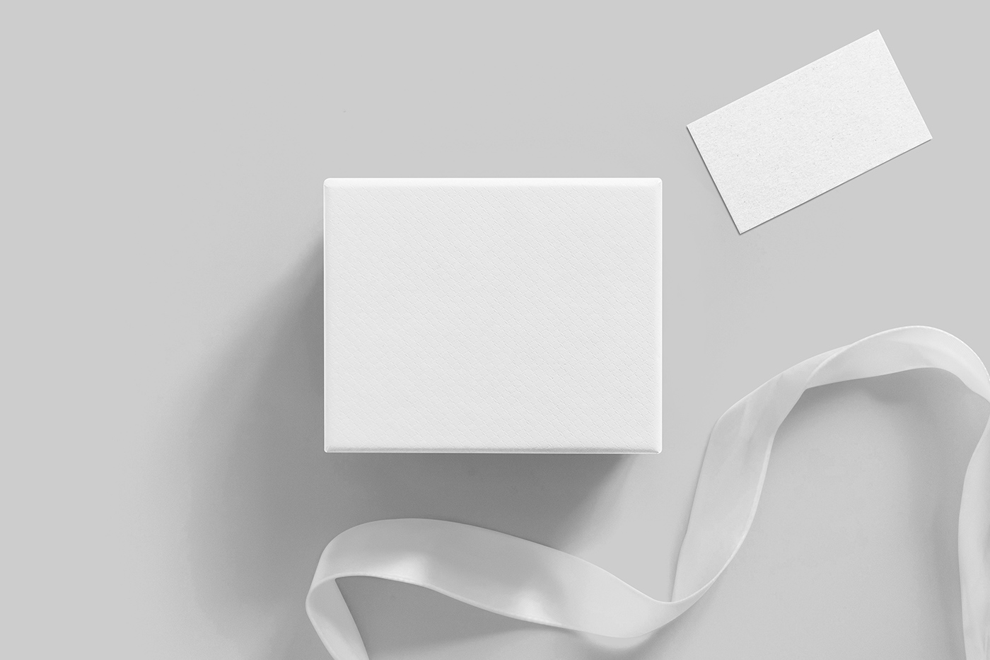 Free Gift Box with Label Mockup PSD Template