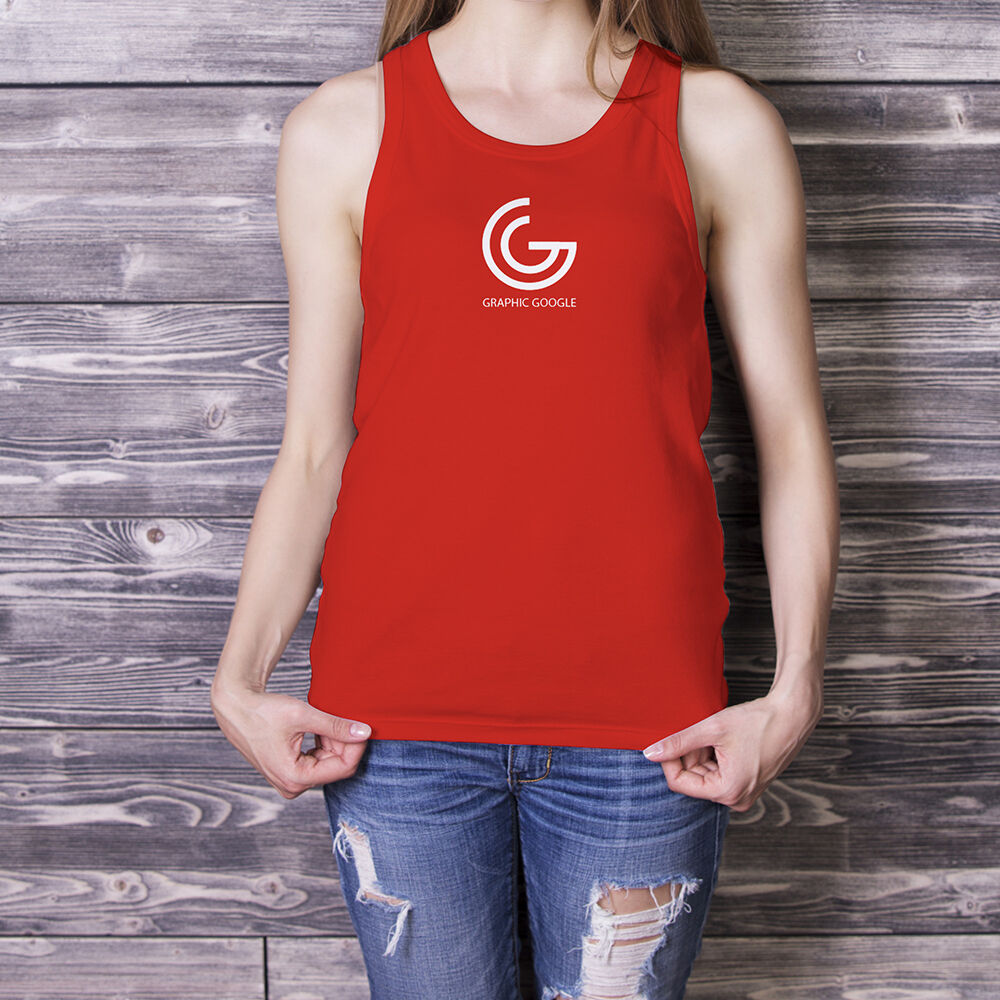 Girl in Tank Top Mockup With no Face