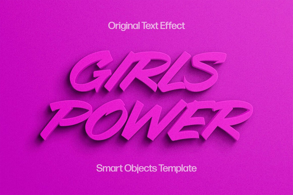 Girls Power Pink Text Effect