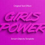 Girls Power Pink Text Effect