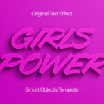 Girls Power Pink Text Effect / Logo Mockup