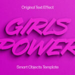 Girls Power Pink Text Effect / Logo Mockup
