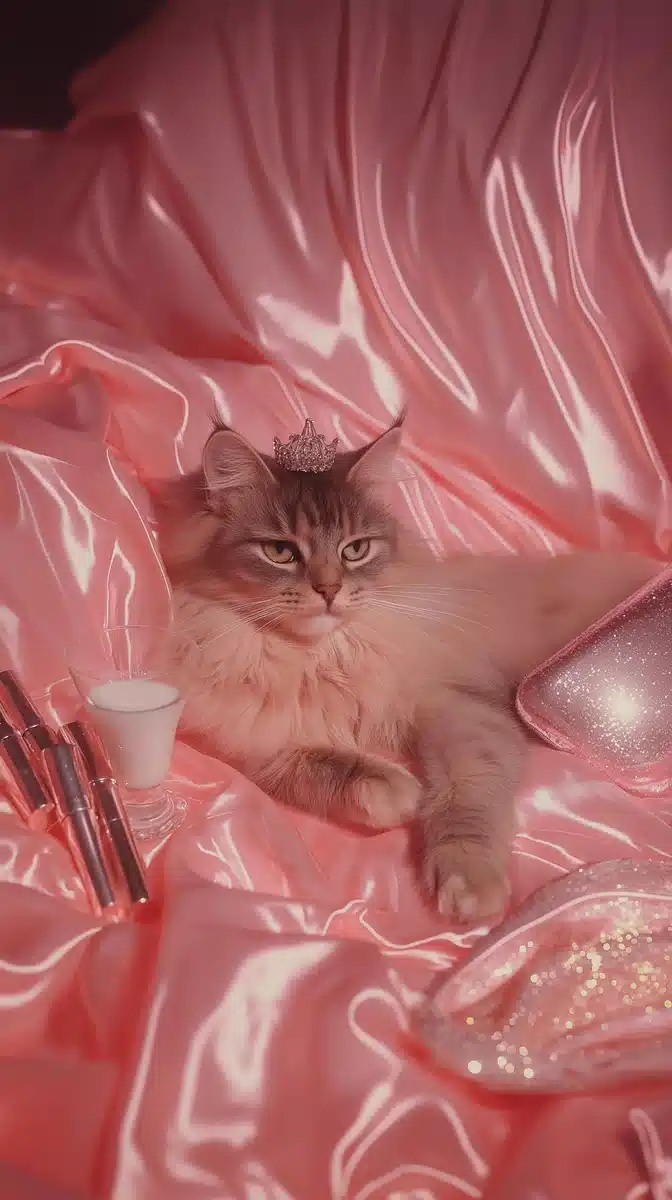 Glamorous Cat in Pastels