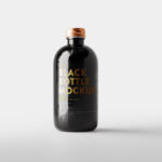 Glass Bottle Mockup of 5 Different Views