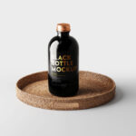 Glass Bottle Mockup of 5 Different Views